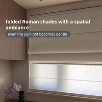 SUNROAD Double Layer Roman Blinds - Blackout & Light-Filtering, Electric Smart Shades for Bedroom, Living Room