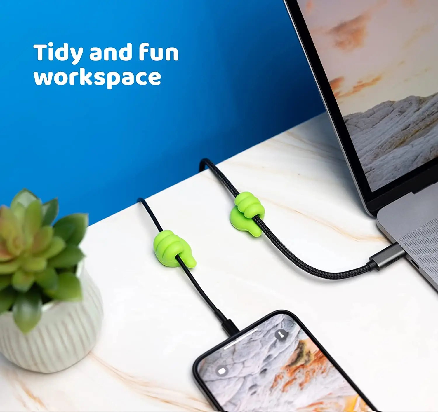 10Pcs Silicone Thumb Key Hanger Hook Home Office Data Cable Clip Wire Desk Organizer Self Adhesive Wall Decoration Hook Creative