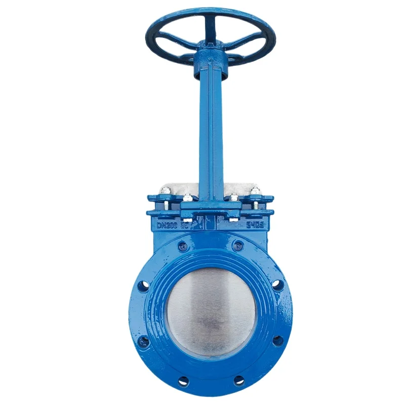 

1 multifunctional knife gate valve, PZ73H/Y/TC-10/16 WCB cast steel manual rising stem industrial knife gate valve