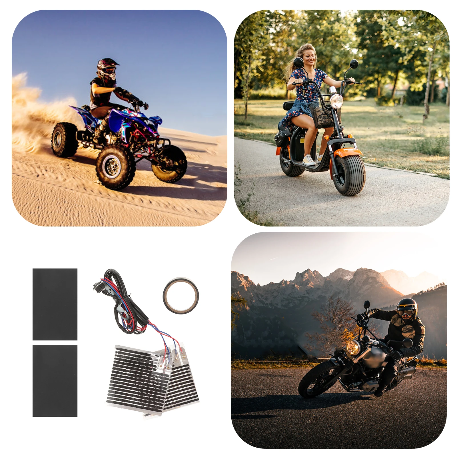 

12V Heated Motorcycle Grips H Covers Anti Freezing H Warmers for Atv Scooter Universal Electric Heating Gloves Winter