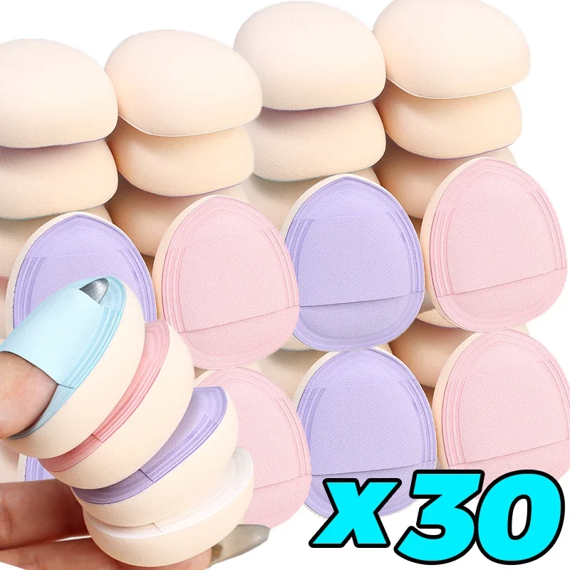 Random Color Mini Finger Air Cushion Powder Puff Water Drop Marshmallow Makeup Sponge Foundation Cream Concealer Applicator Tool