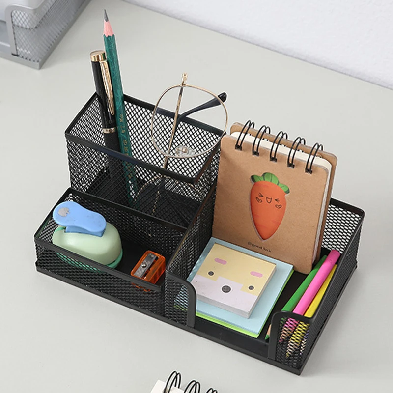 Multifuncional Pen Holder, Criativo Metal Ferro, Caixa De Armazenamento De Arte, Papelaria Estudante, Desktop, Escritório