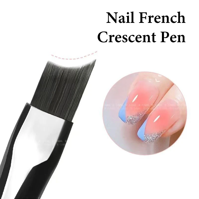 1 STKS Franse Plaid Nail Art Penselen Lijnraster Patroon Tekenpen Voor DIY UV Gel Extension Schilderbenodigdheden