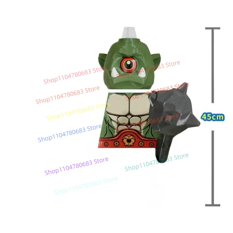 MOC Building Blocks New Giant Doll 45cm One-eye Toy Assembling and Splicing Collectible Ornaments Holiday Gift