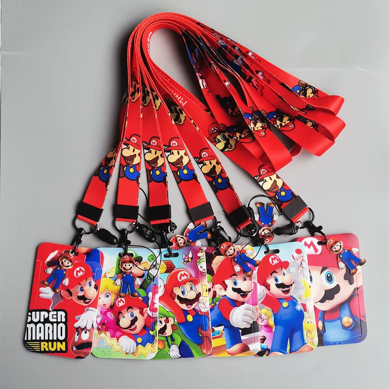 YL231 Cartoons Game Print Keychain Ribbon Lanyards for Keys ID Card Phone Straps Hanging Rope Lariat Students Badge Holder
