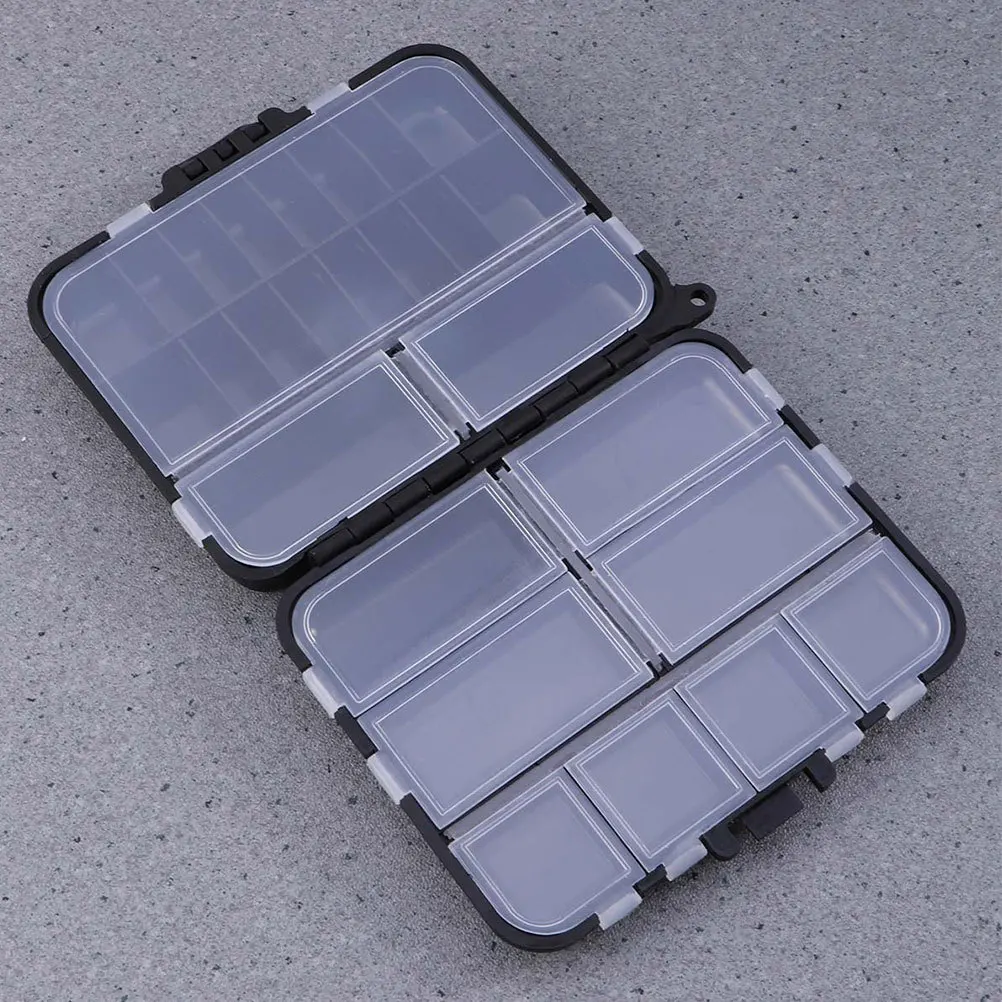 

2pcs Fishing Tackle Box Durable Plastic Storage For Lures Hooks Compact Portable Organizer Multi-Function Tackle Accessory