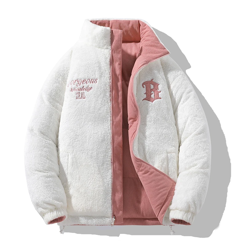 

2025 Autumn Winter Men's Hooded Cotton-Padded Jackets Outwear Men Windbreaker Bomber Stand Collar Jacket Hip Hop Streetwear Coat