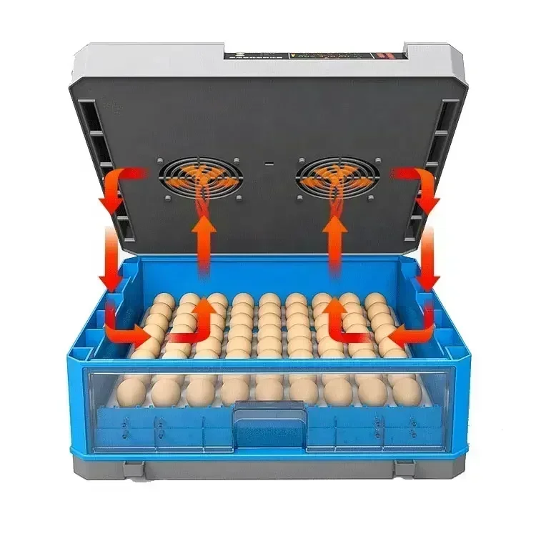 Humidity B2 256-500 Eggs Fully Automatic Egg Incubator Dual Power Hatching Machine ...