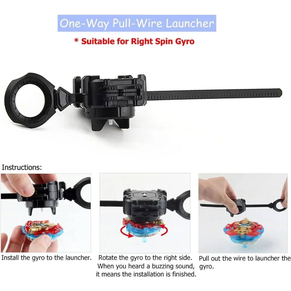 Bleyblade Takara Tomy Top Burst Gyro Toy Set, 12 Spinning Tops & 3 Launchers with Black Storage Box, Birthday Boys Girls