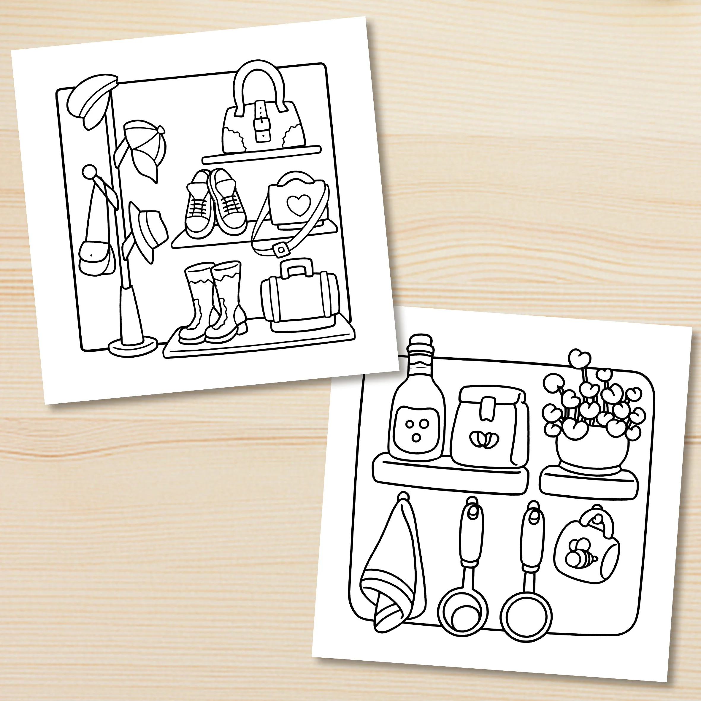 HOME Bold-easy Patterns Coloring Book for Adults Cute Drawing Book Perfect Gift for Party and Birthday