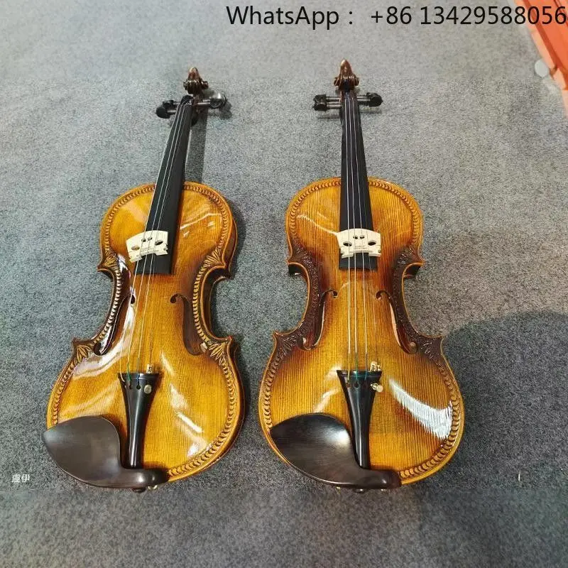 

Hand-carved Spruce and Maple Violin for Performance Examination and Solo Use by Manufacturer
