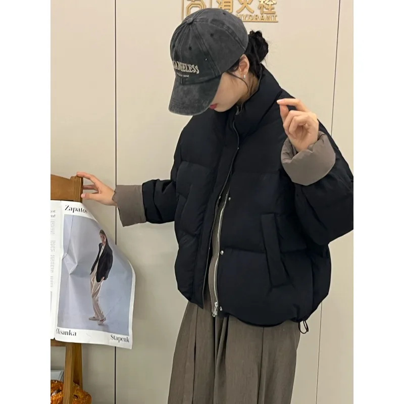 Women's High-end Cute Coats New Best Sellers Winter Korean Outfits Cotton Coats Puffer Jacket Warm Patchwork Long-sleeved Top