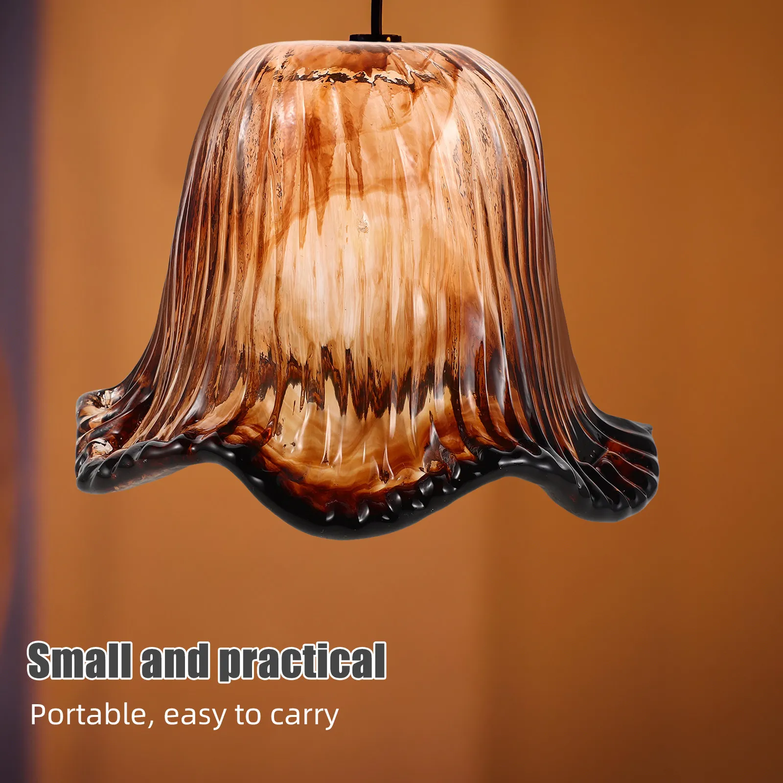 Vintage Crackle Glass Pendant Lamp Shade 42Mm Fitter Replacement for Living Room Bedroom Bar Cafe Table Floor Wall Lighting