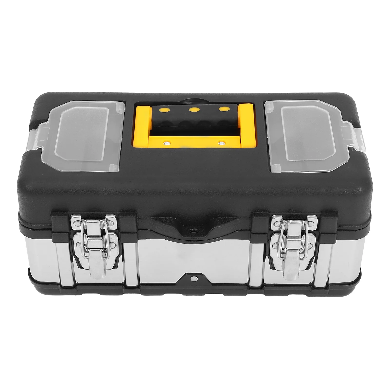 Caja de almacenamiento de herramientas, estuches vacíos, portátiles, con cerradura, organizador duro, caja de herramientas para el hogar, mango de
