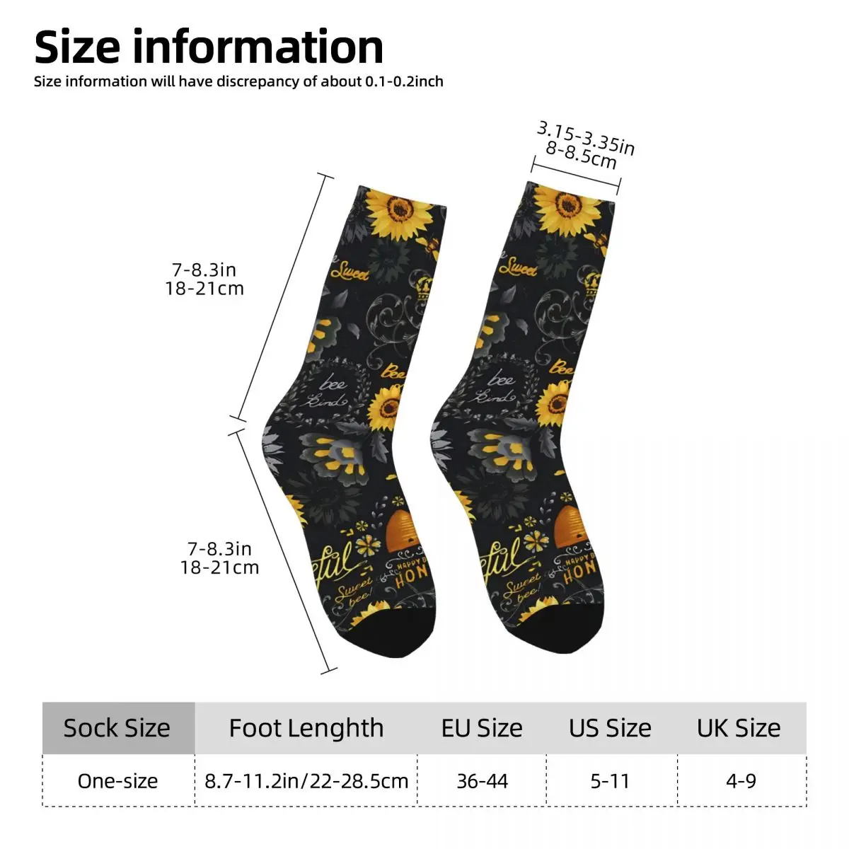 Daisy Unisex Winter Socks Outdoor Happy Socks Street Style Crazy Sock