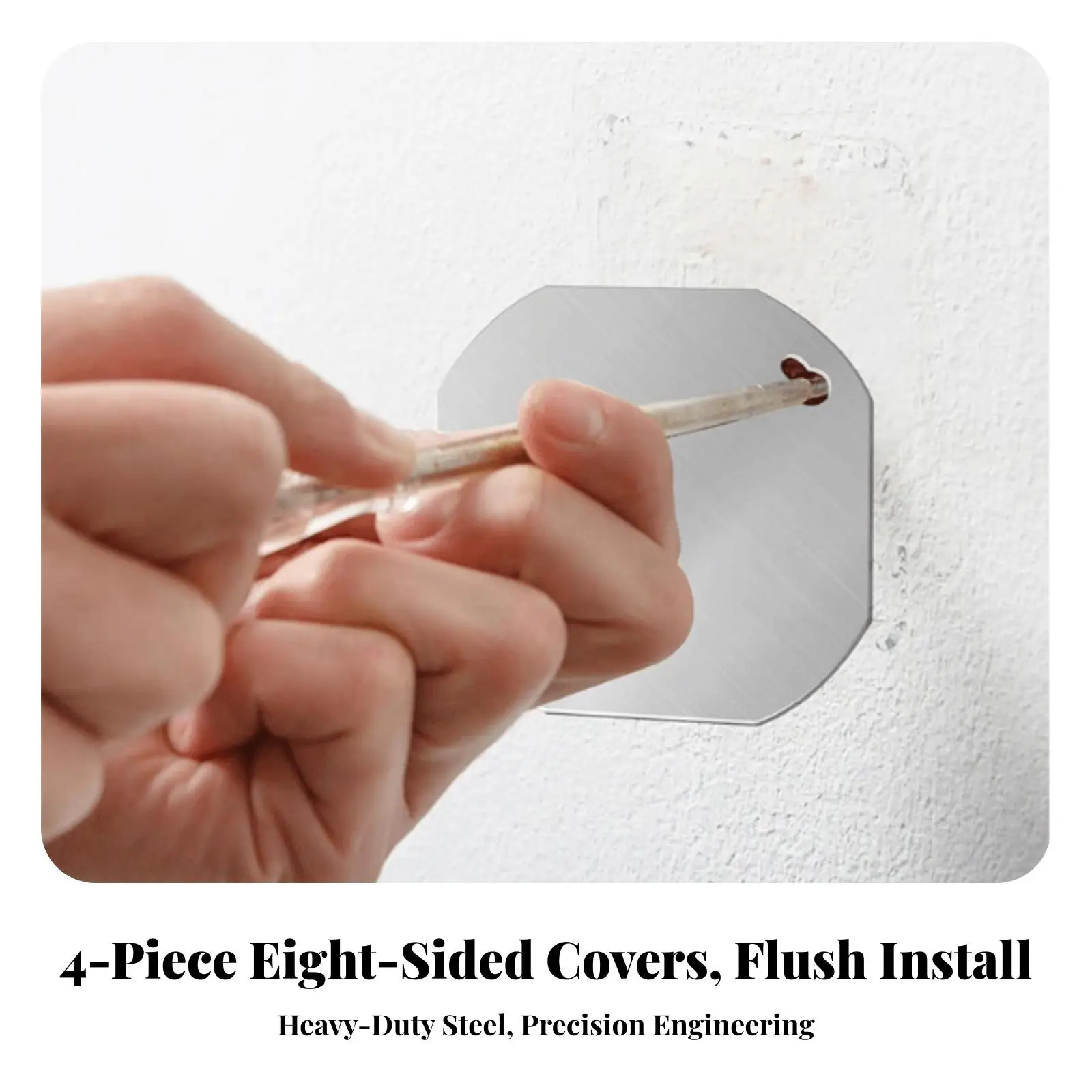 Stainless Steel Electrical Box Cover Octagonal Flat Plate for Standard Junction Enclosure Painter Ready