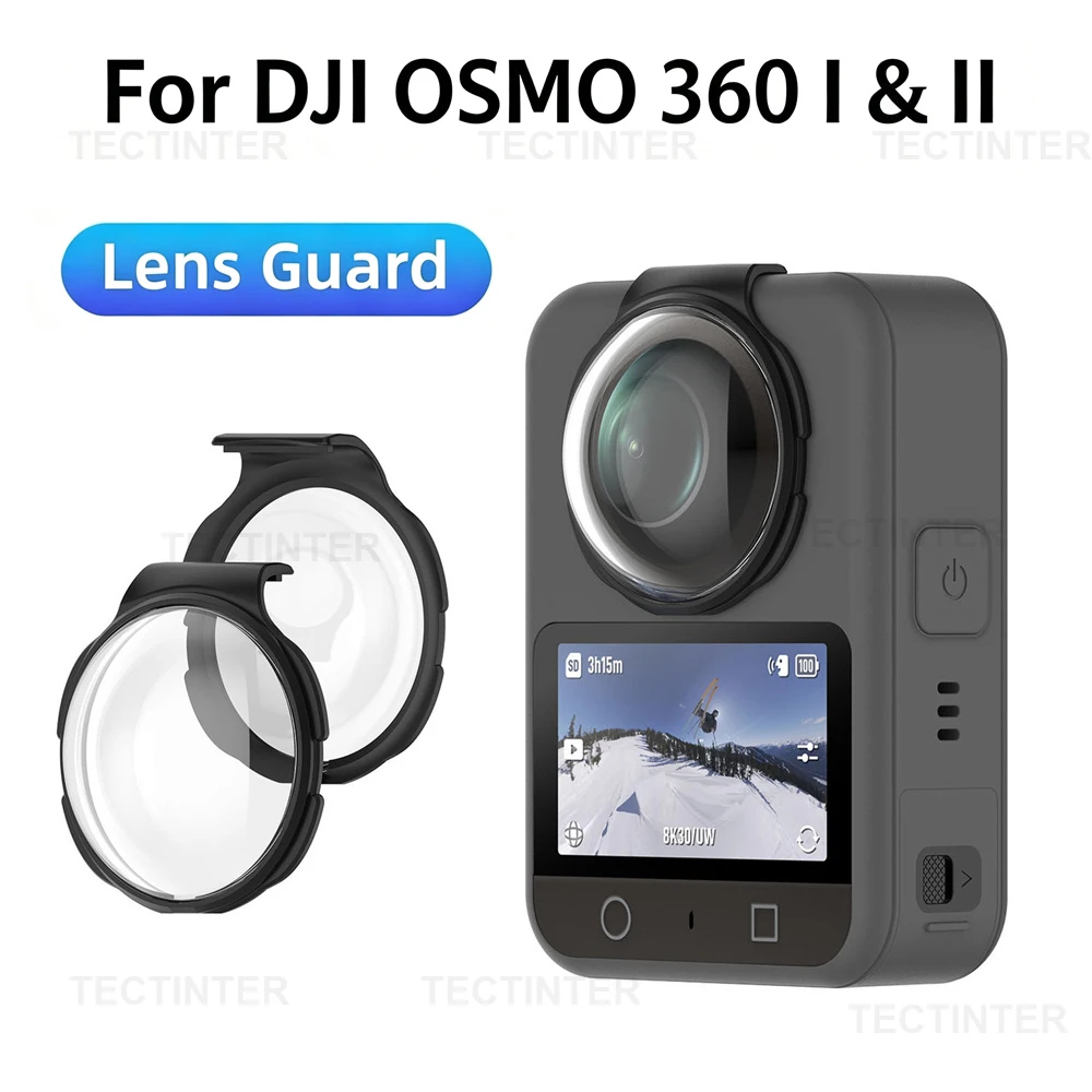 2 Pezzi di Protezione per Lenti in Vetro Ottico per DJI Osmo 360 I & II, Copertura Protettiva Antigraffio per Lenti per Fotocamera DJI Osmo 360 2, Acc
