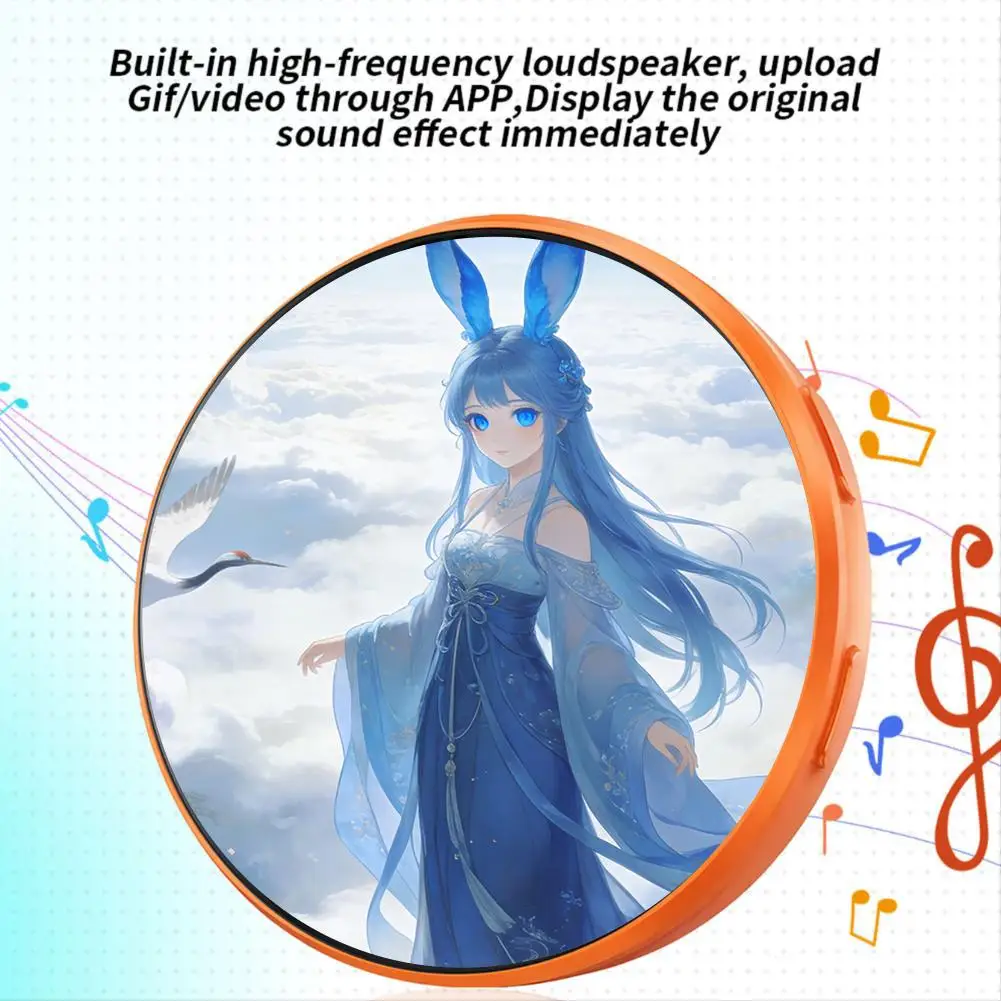 Anime E-Badge HD Dynamic Display Pin 1.5 Inch Touch Screen LED Button Touchscreen Photo Frame With Video Playback