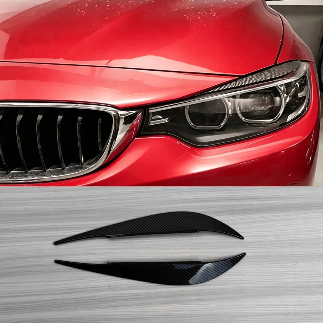 Frontscheinwerfer-Augenbrauen-Zierleiste, Auto-Styling-Zubehör, glänzend schwarz, Außenteile für BMW 4er F32 F33 F36 2013-2020 – Detail 9