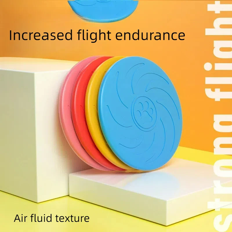 18cm Pet Silicone Flying Saucer Funny Dog Toy Dog Game Flying Discs Resistant Chew Puppy Training Interactive Frisbee Pet Suppli