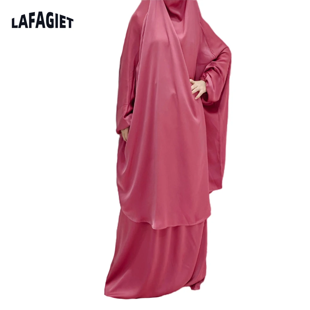 Женская Дубайская абайя, Турция, мусульманский хиджаб, молитвенная одежда, мусульманский кафтан, халат, химар, джибаб, никаб, свободная мусу...