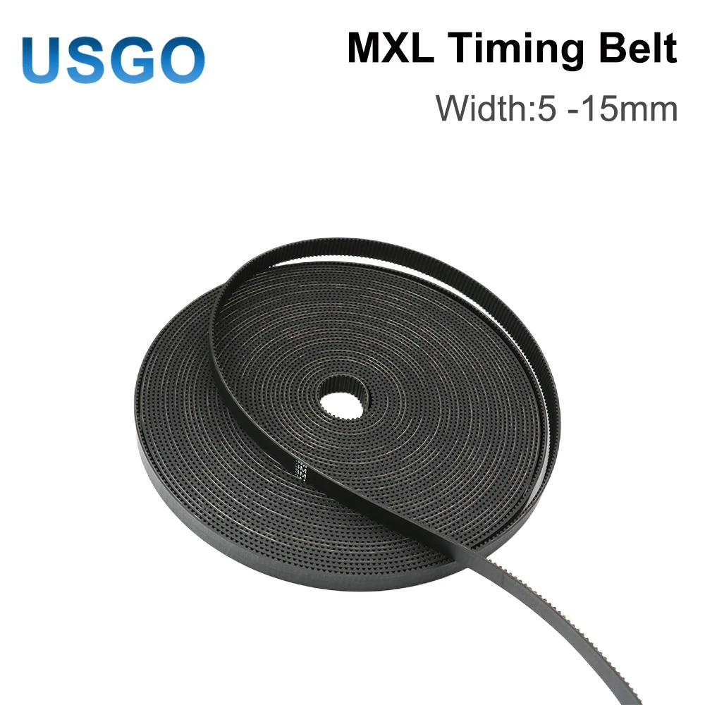 USGO MXL Open-Ended Timing Belt Transmission Belts Rubber With Fiberglass Width 5mm For CO2 Laser Engraving Machine