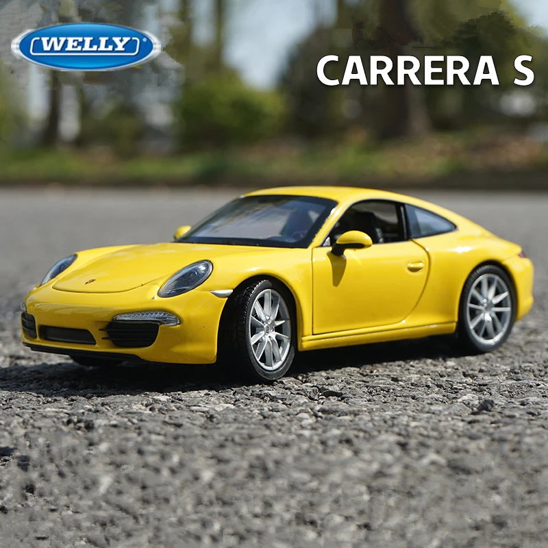 

WELLY 1:24 Porsche 911 Carrera S 991 Coupe Alloy Sports Car Model Diecasts Metal Toy Racing Car Model Simulation Childrens Gifts