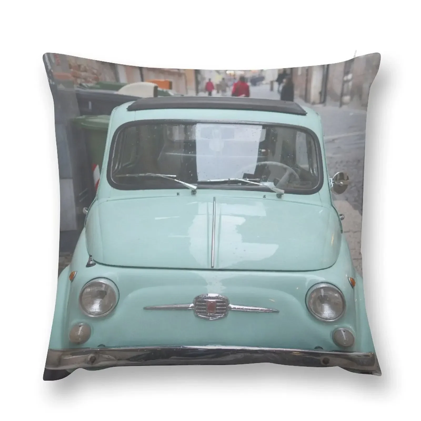 

Fiat 500 Oldtimer. Throw Pillow Embroidered Cushion Cover Anime luxury sofa pillows Christmas Throw Pillows Covers pillow