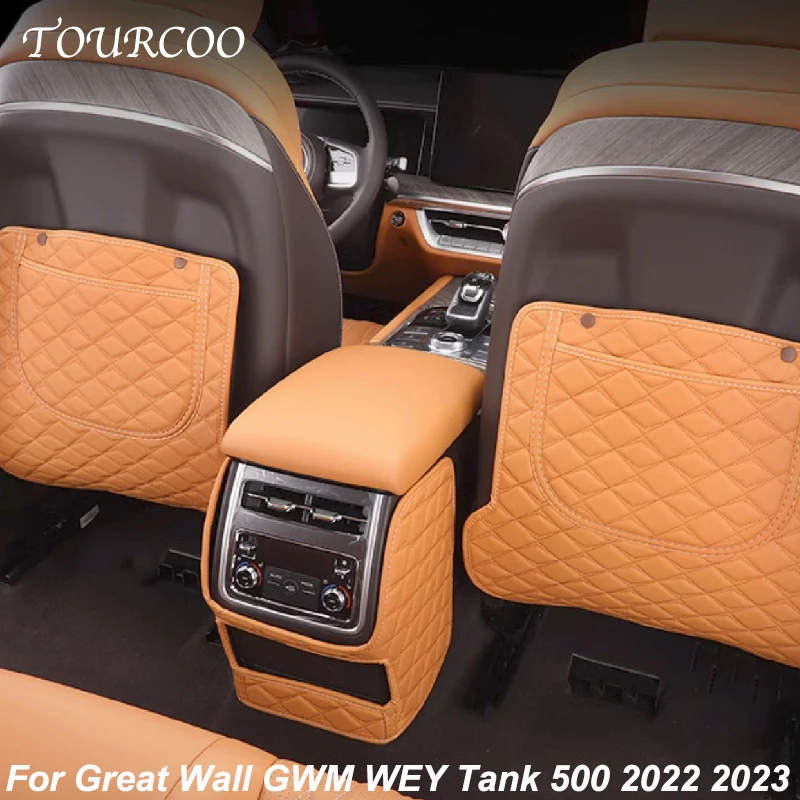 

For Great Wall GWM WEY Tank 500 2022 2023 Rear Seat Anti-Kick Pad Cover Car Styling Anti-dirty Mat Interior Accessories