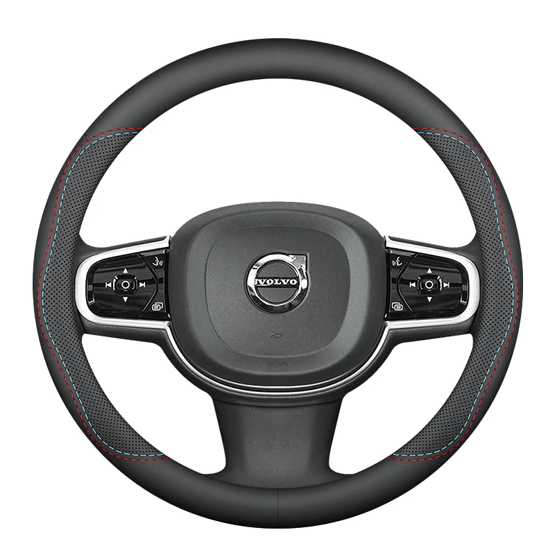 سيارة الجلود غطاء عجلة القيادة لفولفو XC90 S90 XC60 V90 V60 B4 B5 B6 T4 T5 T6 T8 D4 D5 2012 -2025 اكسسوارات السيارات