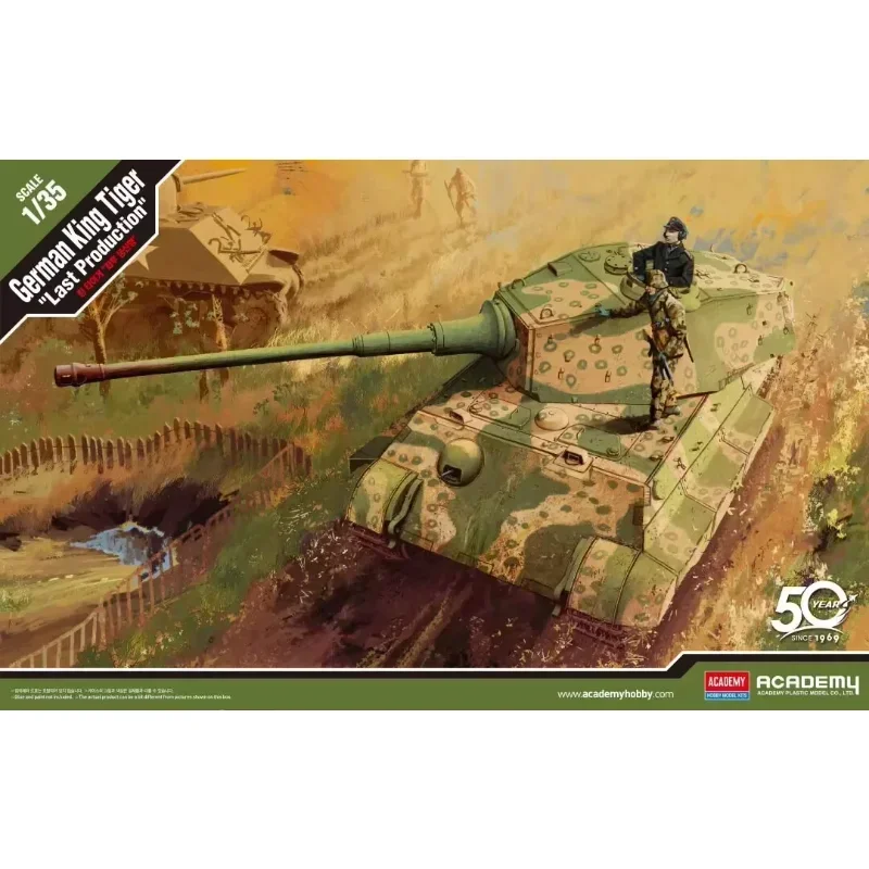 

1/35 Academy model 13229 German King Tiger Last Production assembly Scale diy toys Model Kit