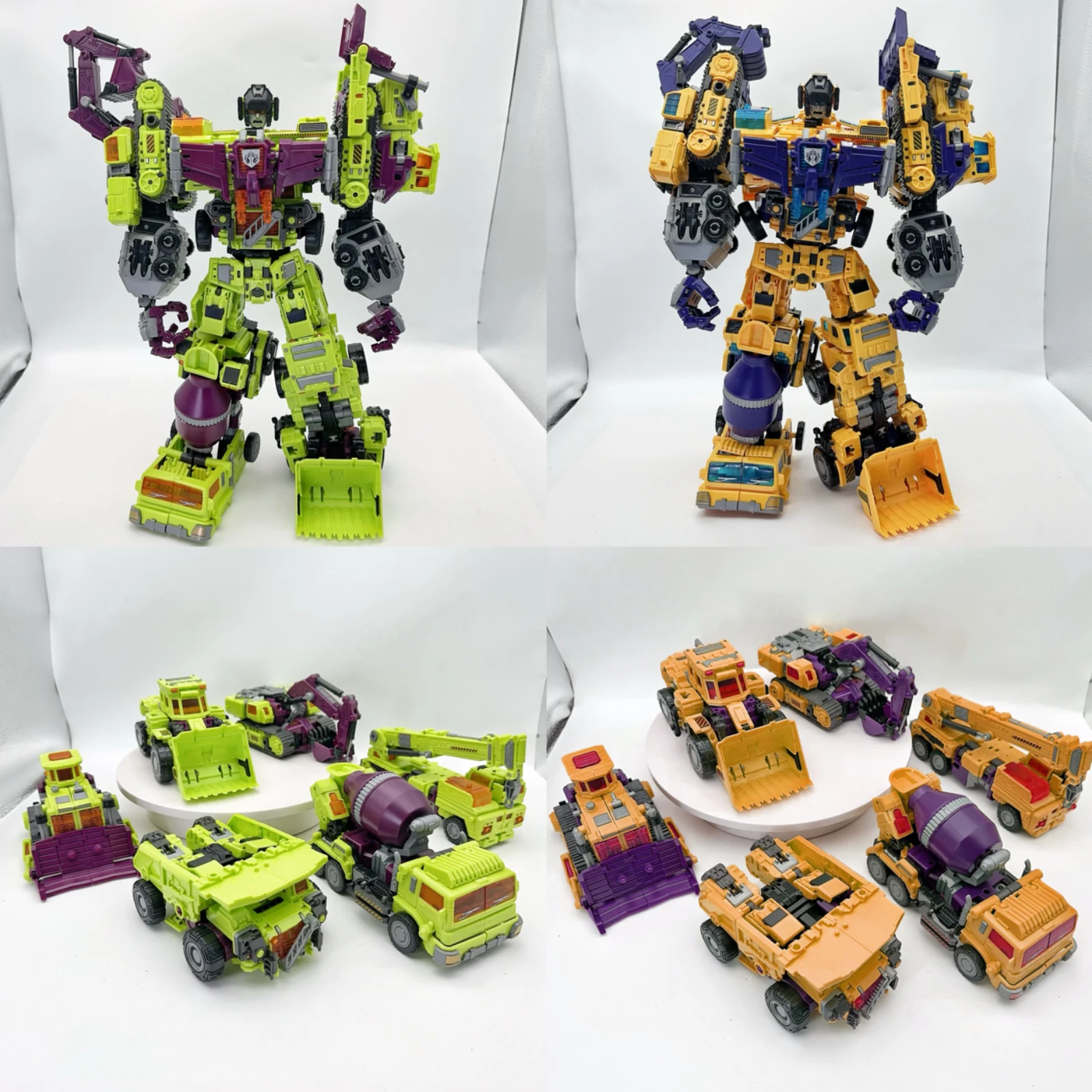 Nbk transformação devastator g1 gt combinadores brinquedo combinador carro robô figuras de ação modelo abs 40cm modelo de veículo de engenharia