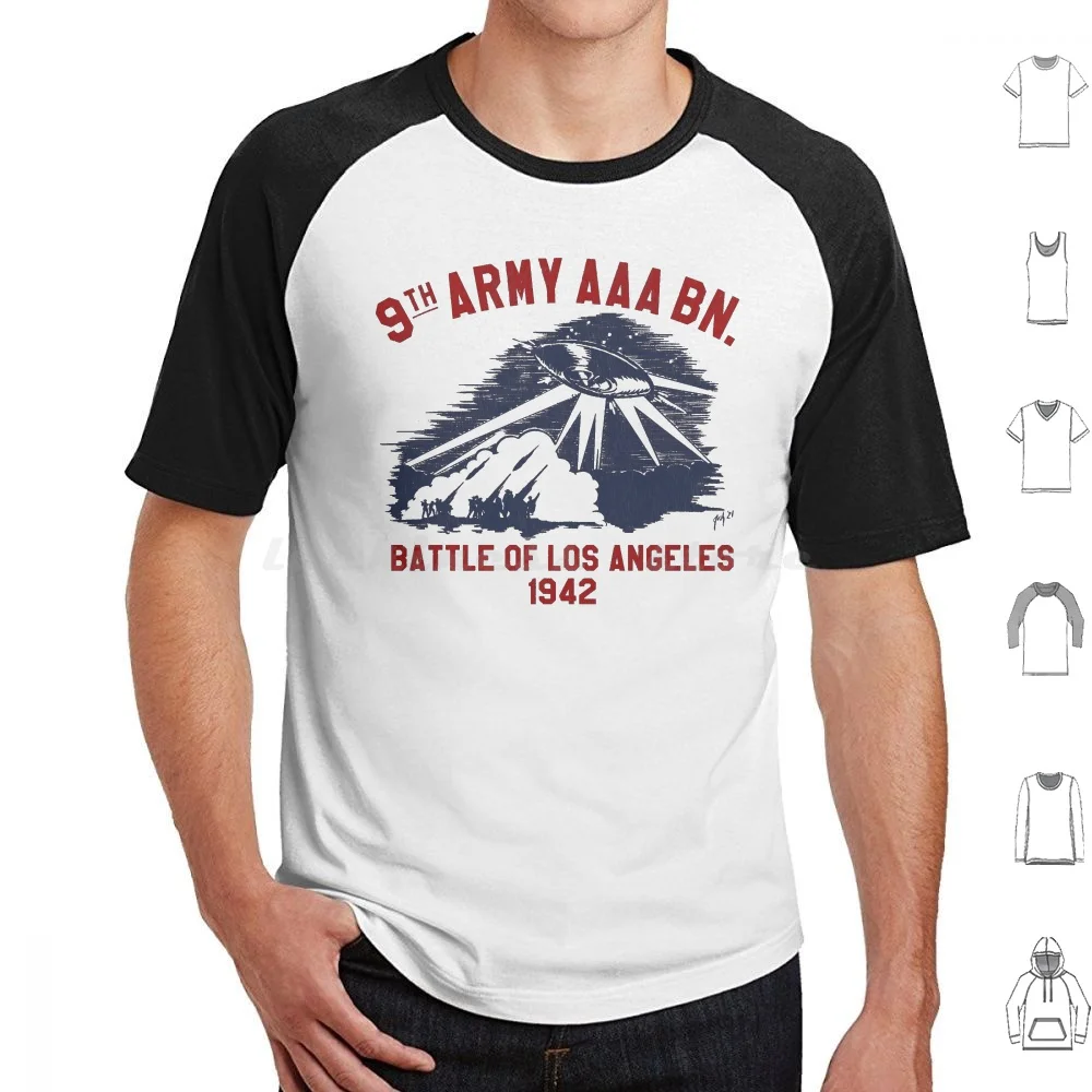 1942 Batalla De Los Ángeles 9.o Ejército Aaa Bn. Camiseta 6xl de algodón, camiseta fresca, ejército de los Estados Unidos, militar, campo de la Segunda Guerra Mundial, entrenamiento atlético