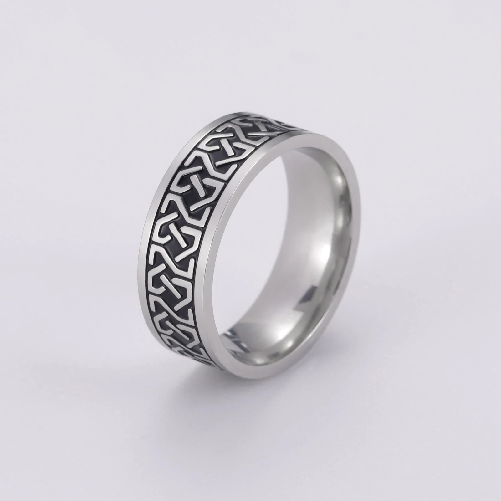 HIPEE Vintage Stainless Steel Viking Classic Valknut Celtic Knot Ring for Men Women Rotatable Fidget Anxiety Spinner Rings