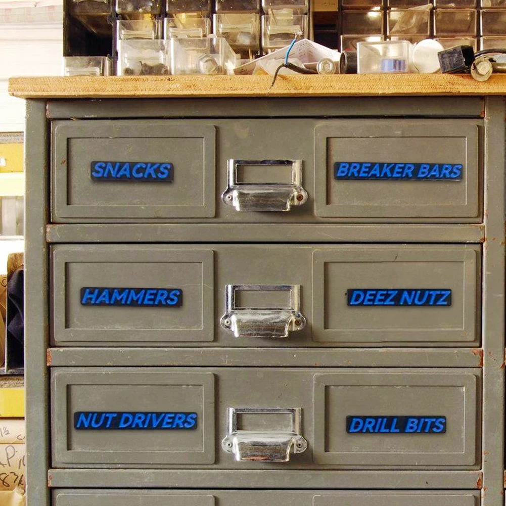 

23pc 3D Magnetic Tool Box Organizer Labels Mini Reusable Toolbox Drawers Organization Labels Fits All Brands of Steel Tool Box
