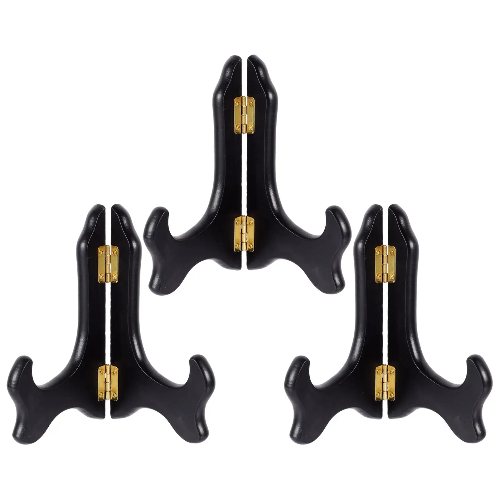 3 Pcs Wooden Disc Stand Picture Pallet Tablet Tabletop Organizer Rack Dinner Plate Holder Book