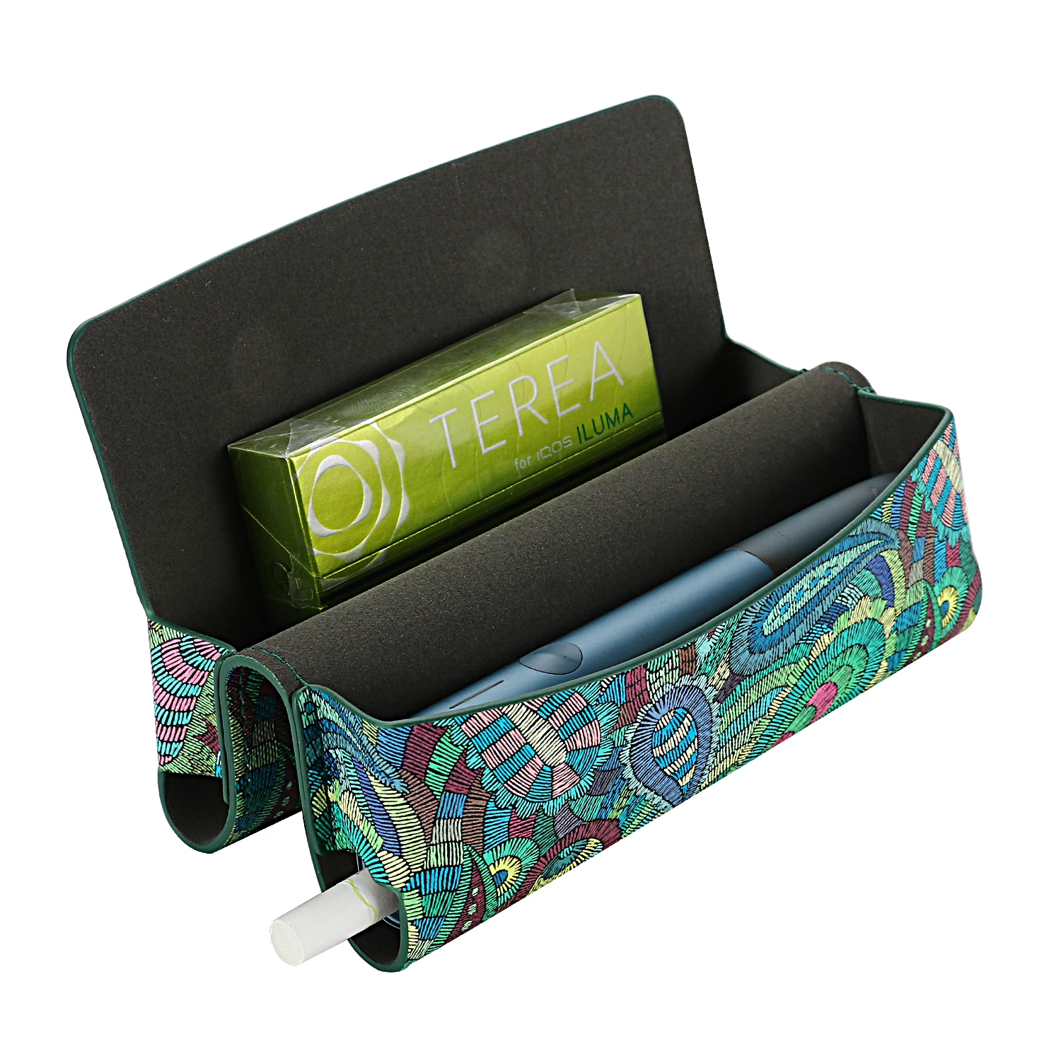 Pattern PU Leather Flip Bag for IQOS ILUMA One Pouch Case Holder Cover Wallet Leather Cover for ICOS ILUMA One Accessories