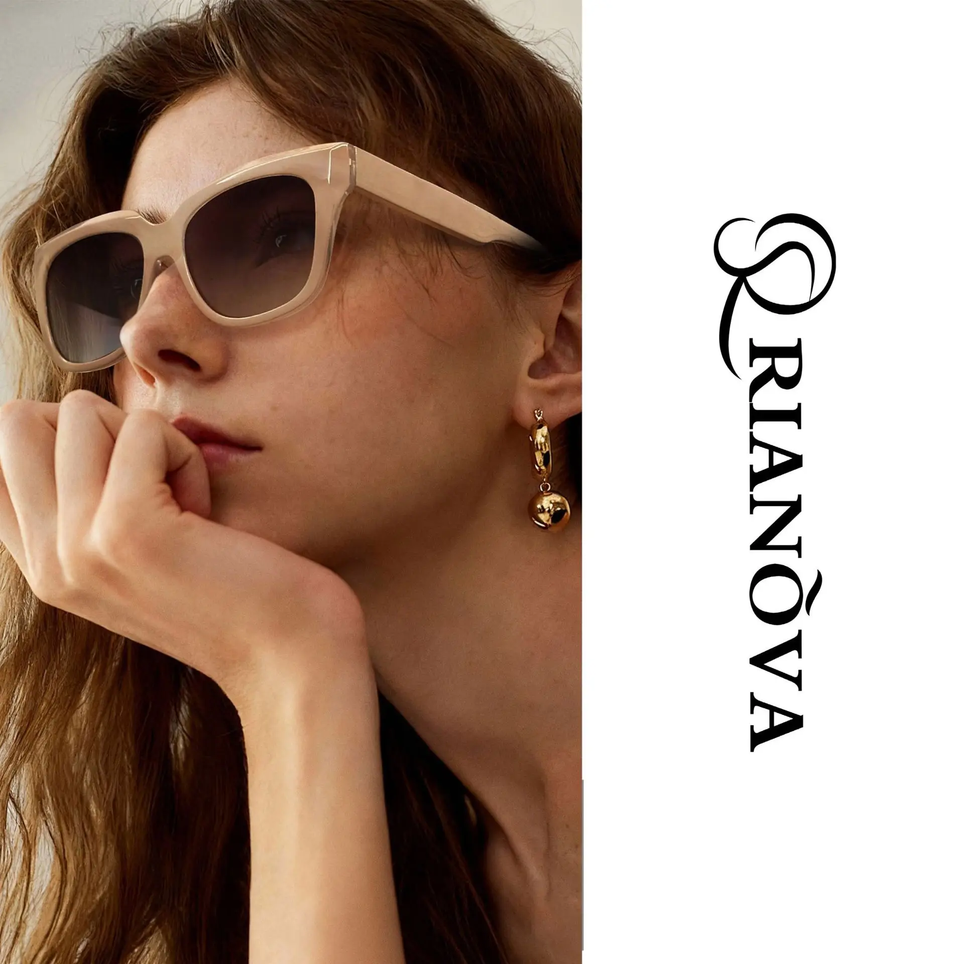 

2026 Vintage Polarized Sunglasses Unisex Punk Small Square Thick Frame UV400 Brown Lens Driving Fashion Shades