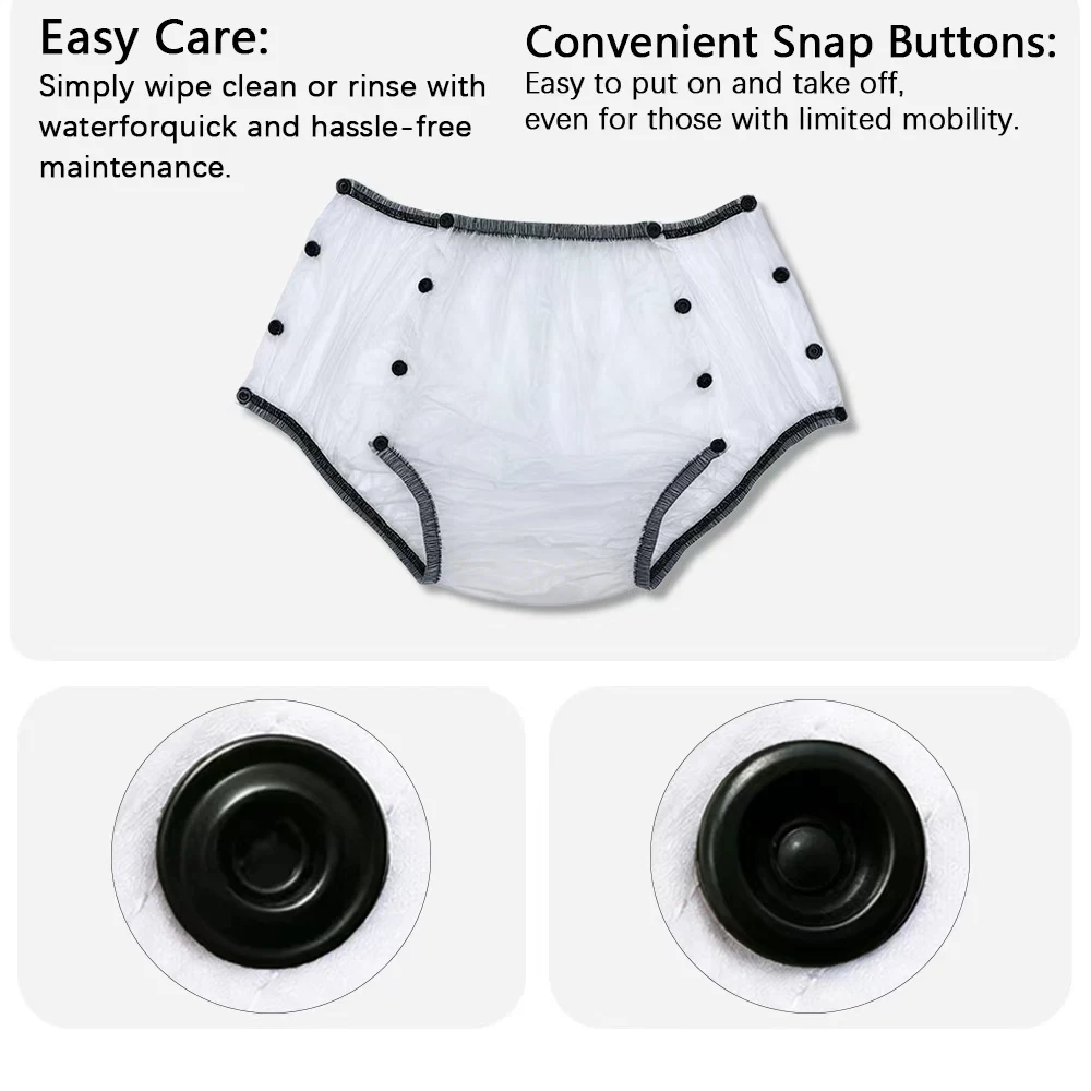 Unisex Adult Incontinence Underwear Shorts Soft Skin-Friendly Leakproof Washable Protective Panties For Urinary Incontinence