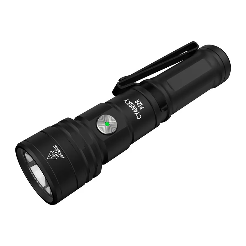 cyansky p12r recarregavel edc bolso lanternas cauda magnetica 1300 lumens 01