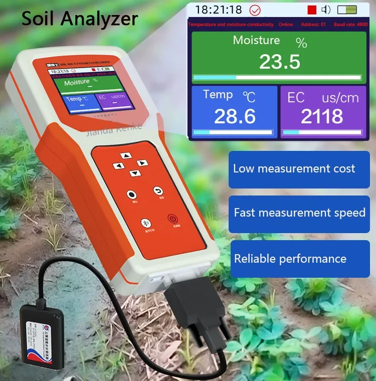 Highly Sensitive Digital Soil Nutrient Meter Portable Moisture Ec Ph Npk Soil Tester For Farming