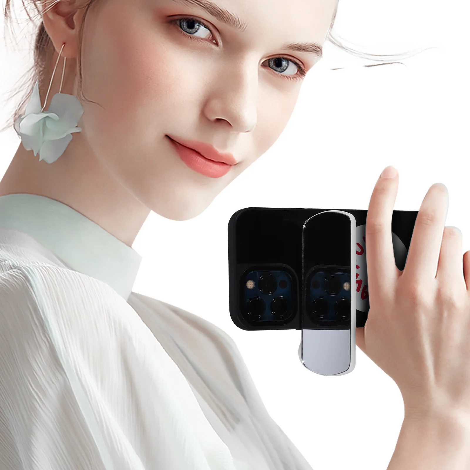 

2 pcs Phone Camera Mirror Reflection Clip Kit Lightweight Universal For Smartphone Selfie Vlog Video Recording Mirror Reflector