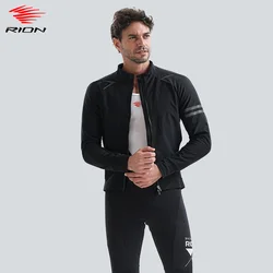 RION Men's Cycling Jacket Bicycle Windbreaker Winter Thermal Fleece Bike Coat MTB Mountain Bike Clothes 5℃-18℃ Reflective Pro