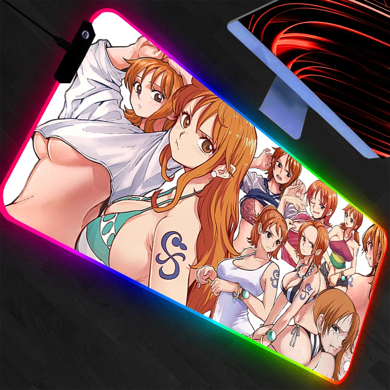 

Large Mouse Pad One Piece LED Gamer Desk Mat RGB Modern Table Keyboard Laptop Carpet Backlight Gaming Mousepad Durable