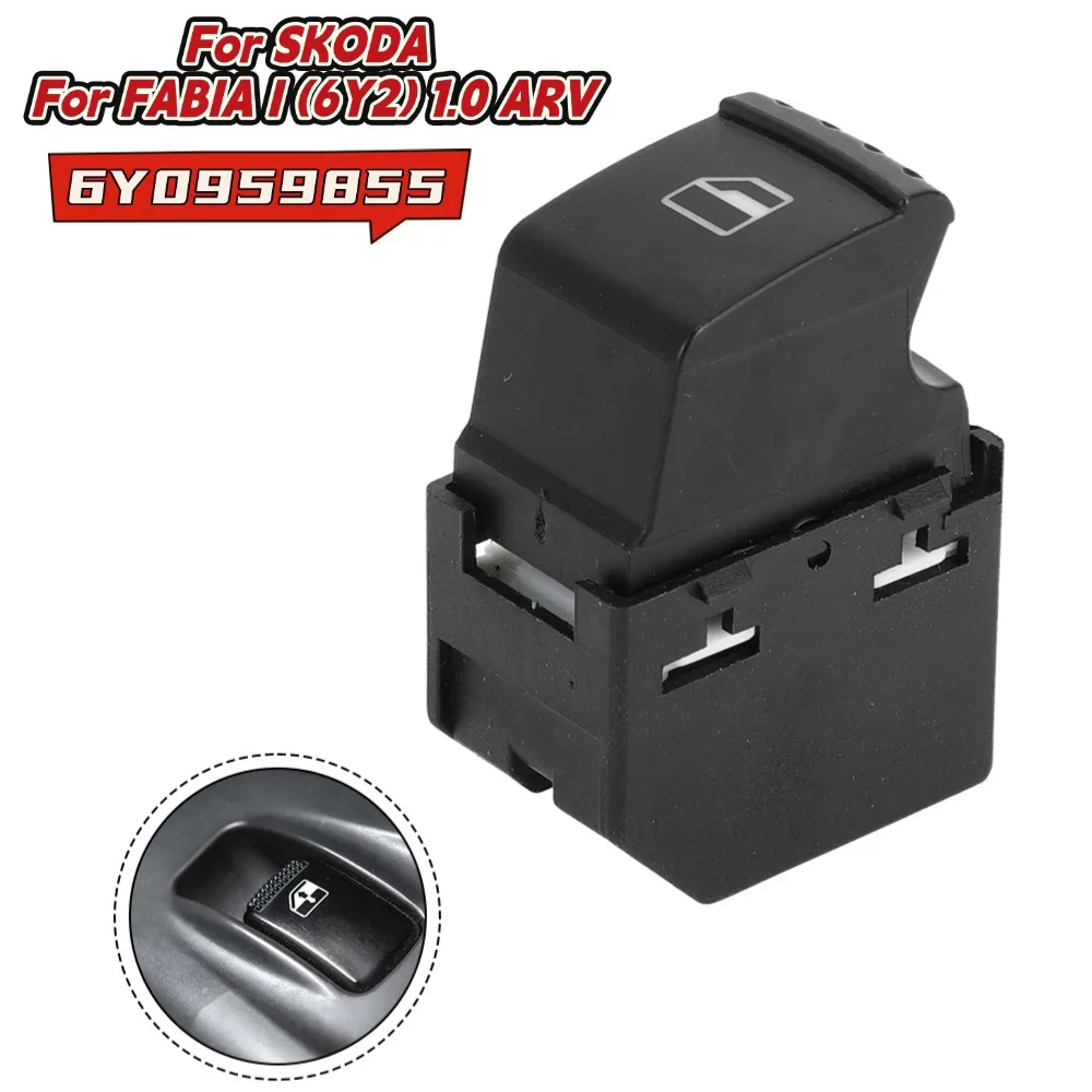 

Car Window Lifter Switch For SKODA For FABIA I (6Y2) 1.0 ARV 1999-2002 6Y0959855 Black Plastic Window Switch Car Parts