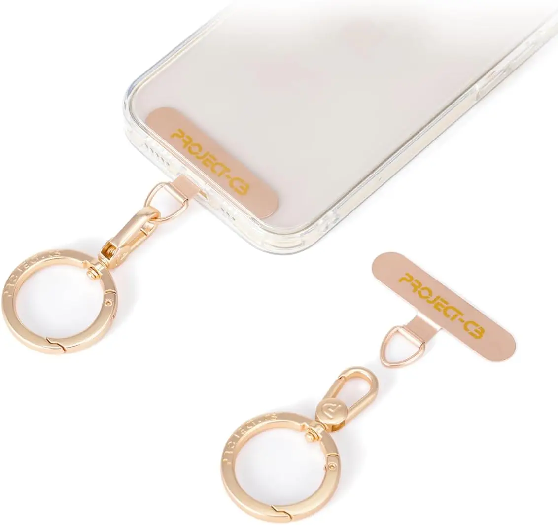 

project-cb Phone Metal Tether Tab, Lanyard Patch, Phone Stand Key Ring, Ring Holder, Strap Tab