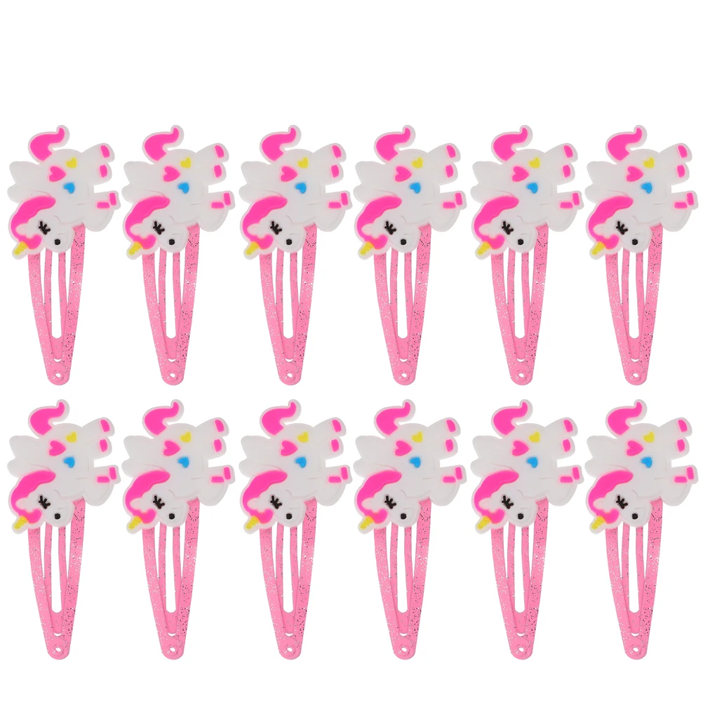 Decorazioni per fermagli per capelli unicorno per ragazze Clip decorative per forcine Accessori per mollette per bambini