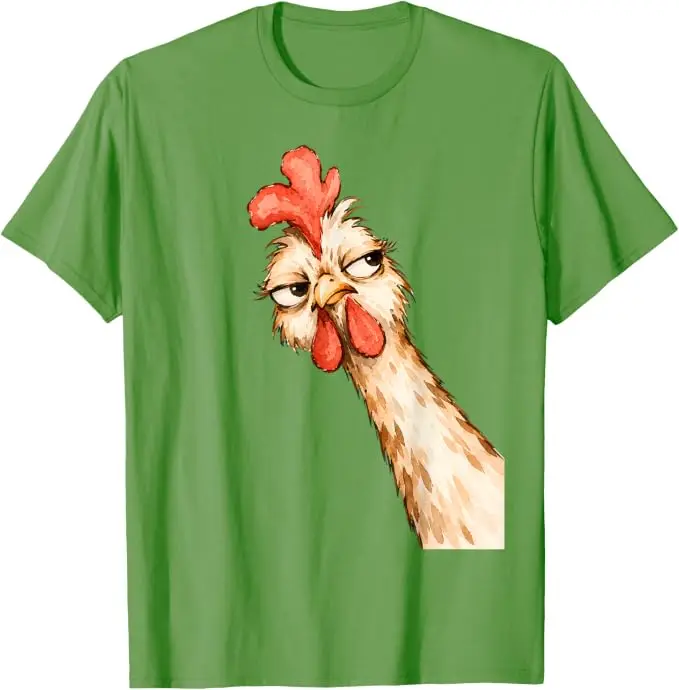Funny Chicken Farm Animal Humor T-Shirt Y2k Backyard Chicken Keepers Farmer Aesthetic Clothes Short Sleeve Graphic Saying Tee