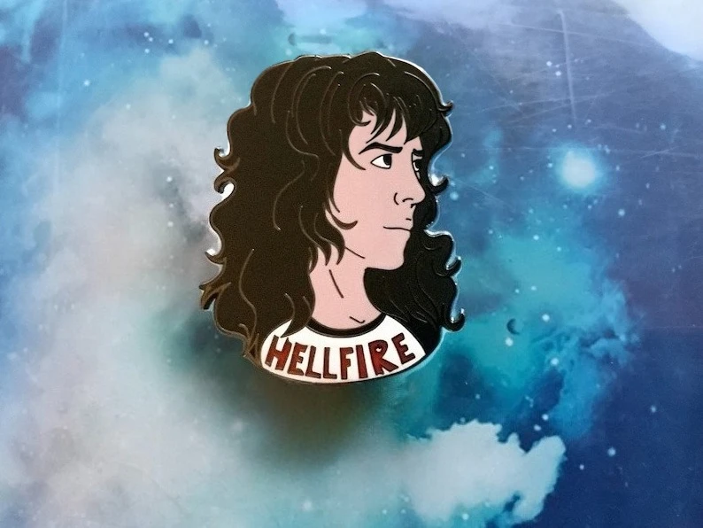 A Little Bit Stranger Eddie The Hellfire King Inspired Hard Enamel Pin