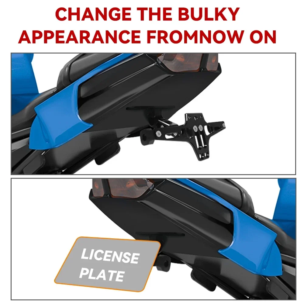 Motorcycle Adjustable Tail Eliminator License Plate Bracket Turn Signal Light For Yamaha honda bmw suzuki cfmoto mt07 mt09 fz07 image 5